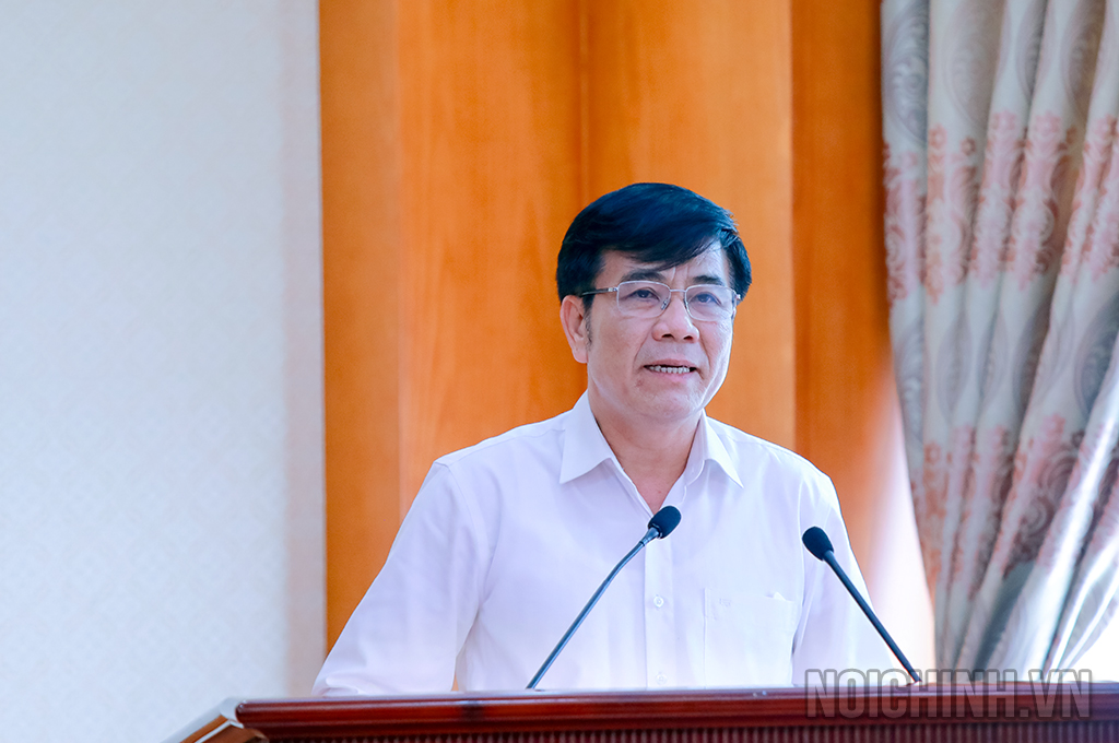 Đồng chí Phan Đức Sơn, Phó Vụ trưởng Vụ Địa phương I, Ban Nội chính Trung ương phát biểu nhận nhiệm vụ