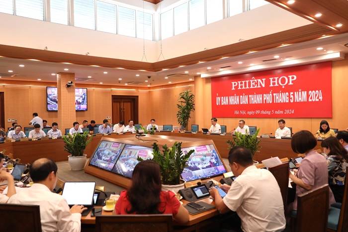 Phiên họp trực tuyến Ủy ban nhân dân Thành phố Hà Nội tháng 5/2024