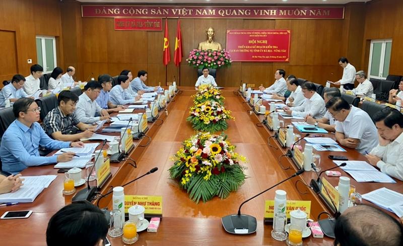 Đoàn kiểm tra Ban Chỉ đạo Trung ương về phòng, chống tham nhũng, tiêu cực làm việc với Ban Thường vụ Tỉnh ủy Bà Rịa - Vũng Tàu