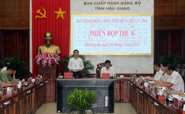 Phiên họp thứ Tám Ban Chỉ đạo phòng, chống tham nhũng, tiêu cực tỉnh Hậu Giang