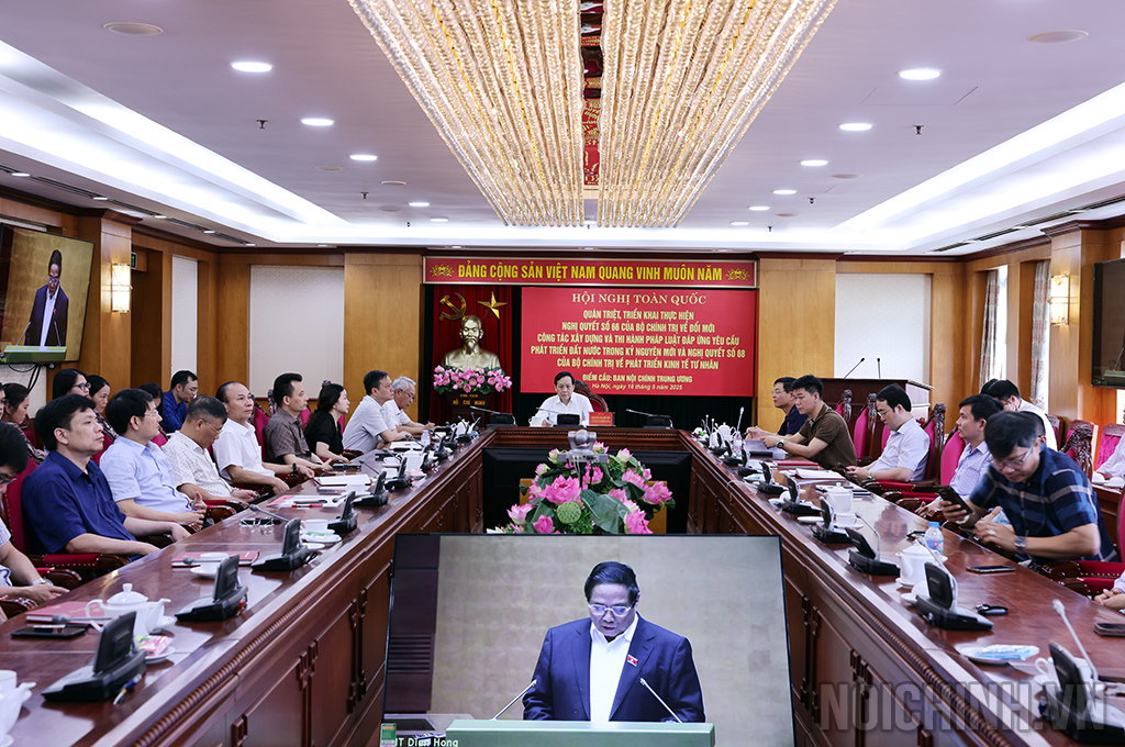 Toàn cảnh Hội nghị tại điểm cầu Ban Nội chính Trung ương