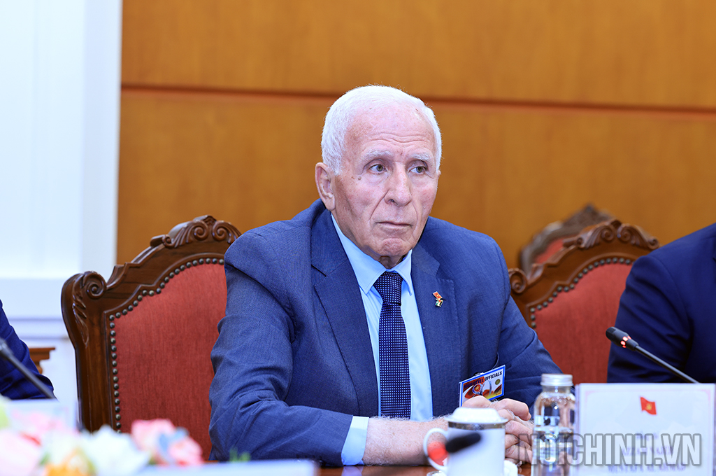 Đồng chí Azzam Al Ahmad, Tổng Thư ký Tổ chức giải phóng Palestine tại buổi tiếp