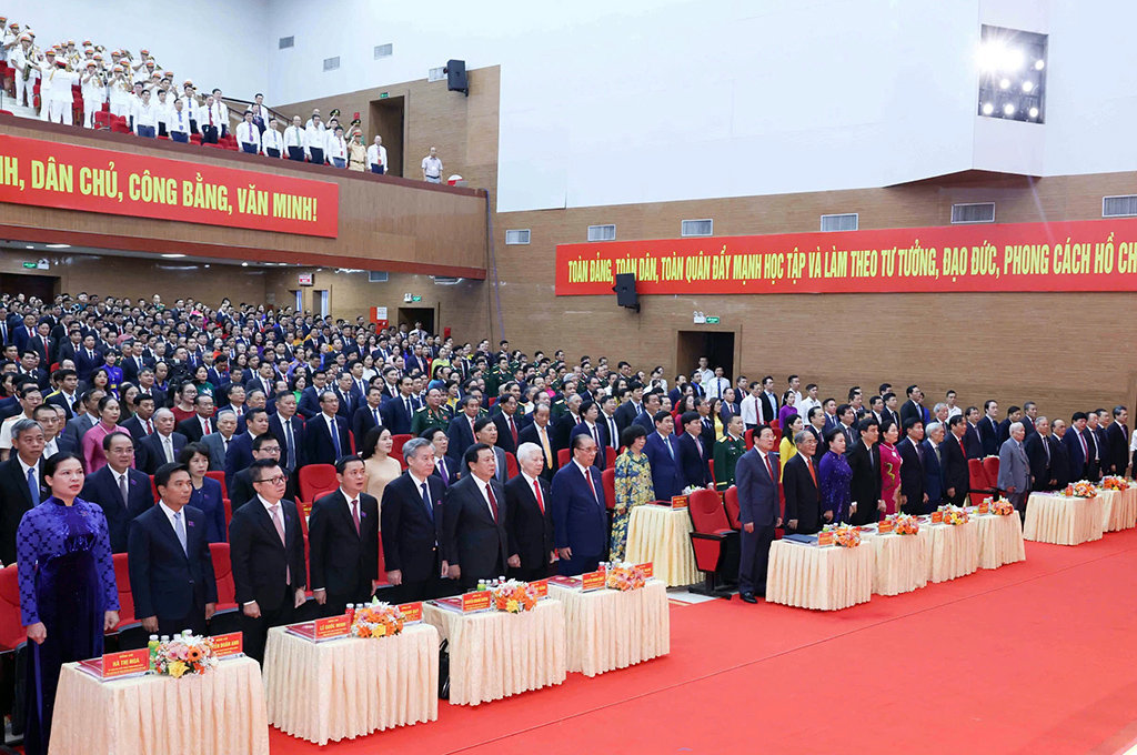 Các đồng chí lãnh đạo, nguyên lãnh đạo Đảng, Nhà nước dự Đại hội