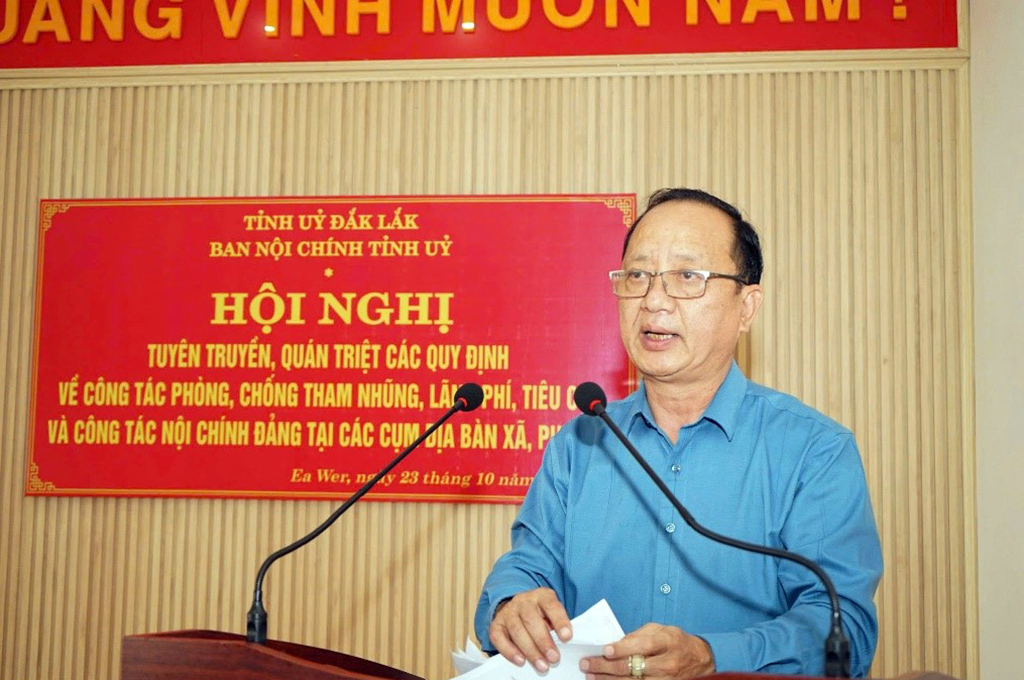 Lãnh đạo Ban Nội chính Tỉnh ủy Đắk Lắk quán triệt các văn bản quy định