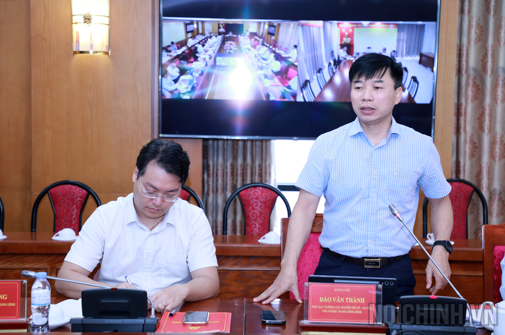 Đồng chí Đào Văn Thành, Phó Cục trưởng Cục Chuyển đổi số - Cơ yếu, Văn phòng Trung ương Đảng