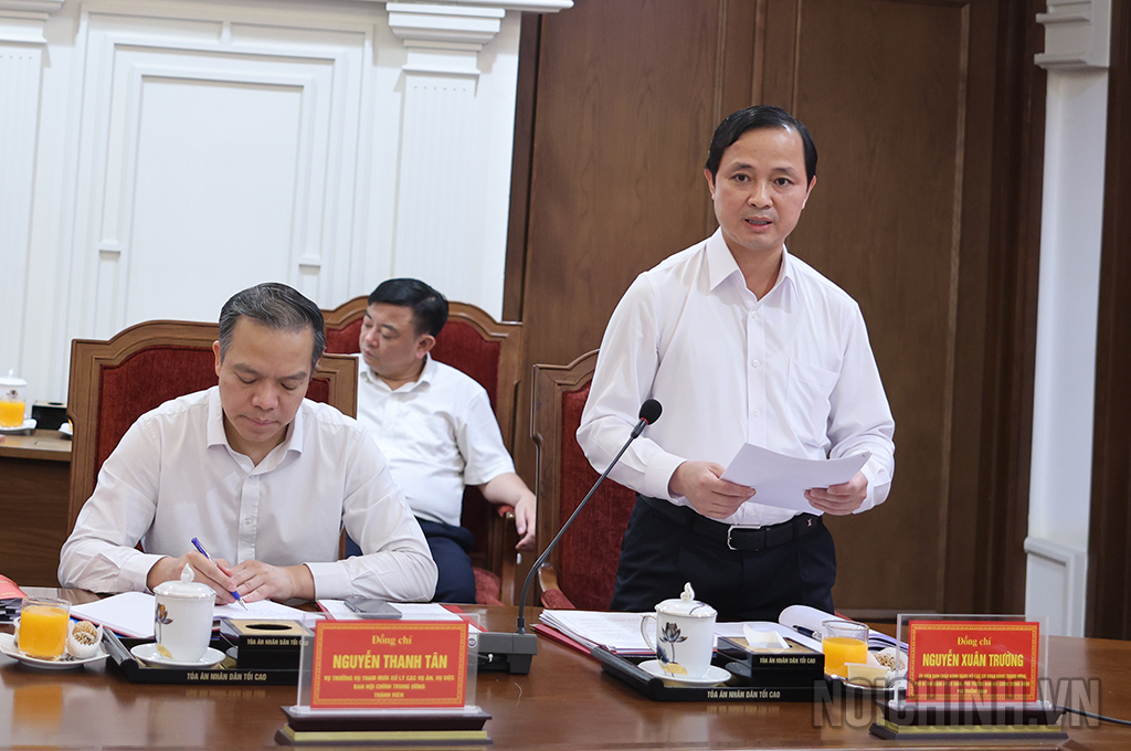 Đồng chí Nguyễn Xuân Trường, Ủy viên Ban Chấp hành Đảng bộ các cơ quan Đảng Trung ương, Phó Bí thư Đảng ủy Cơ quan, Phó Trưởng ban Nội chính Trung ương, Phó Trưởng Đoàn Giám sát