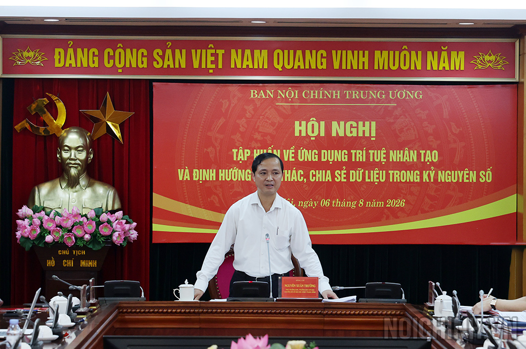 Đồng chí Nguyễn Xuân Trường, Phó Trưởng ban, Trưởng Ban Chỉ đạo chuyển đổi số cơ quan Ban Nội chính Trung ương phát biểu kết luận