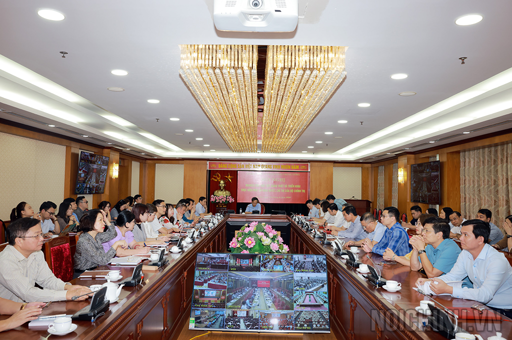 Quang cảnh tại điểm cầu Ban Nội chính Trung ương