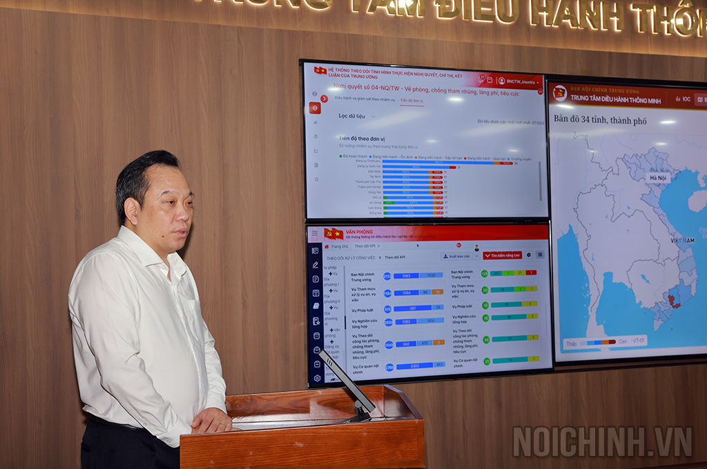 Đồng chí Đỗ Việt Hà, Phó Bí thư Đảng ủy các cơ quan Đảng Trung ương phát biểu