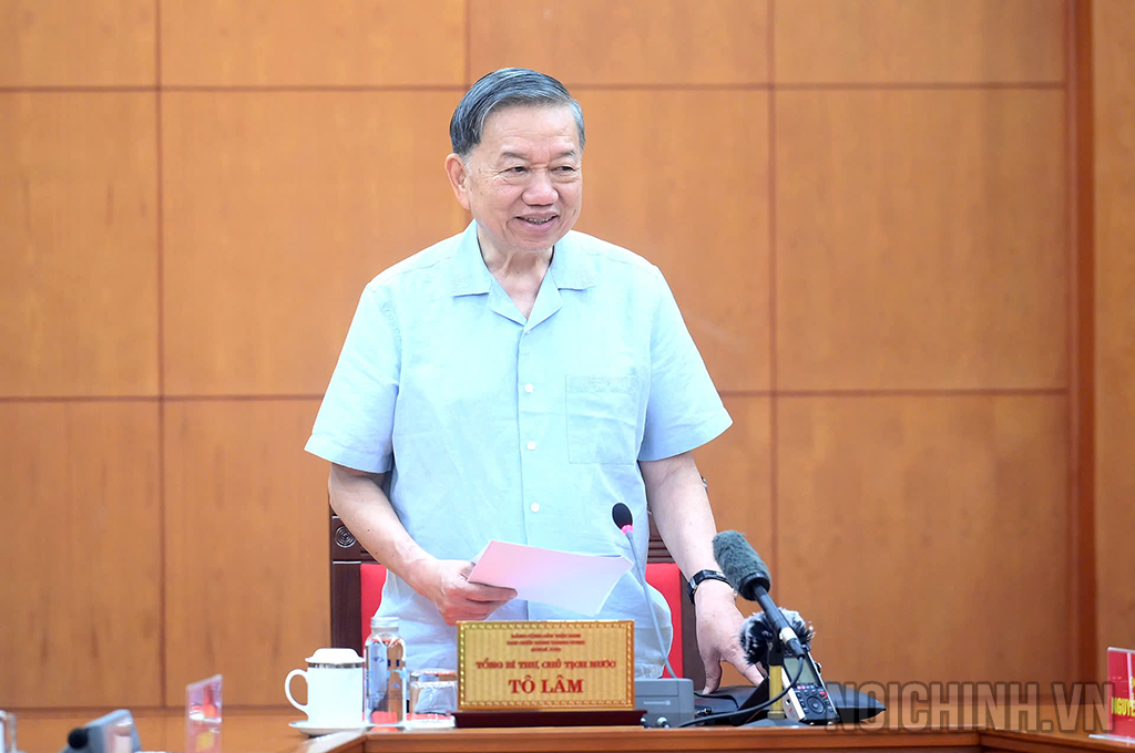 Đồng chí Tổng Bí thư, Chủ tịch nước Tô Lâm phát biểu chỉ đạo