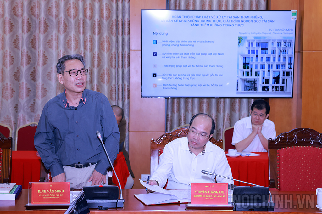 TS. Đinh Văn Minh, nguyên Vụ trưởng Vụ pháp chế, Thanh tra Chính phủ