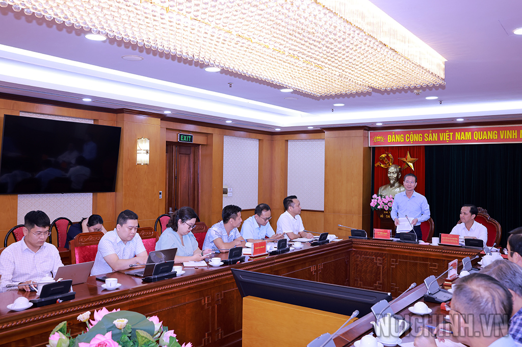 đồng chí Lê Tiến Đạt, Phó Tổng Thanh tra Chính phủ phát biểu