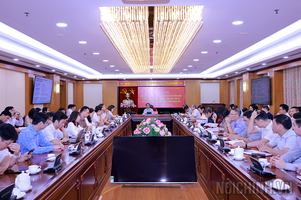 Quang cảnh tại điểm cầu Ban Nội chính Trung ương